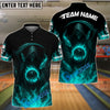 BlueJose Bowling And Pins Flaming Reaper Customized Name, Team Name 3D Shirt (4 Colors)