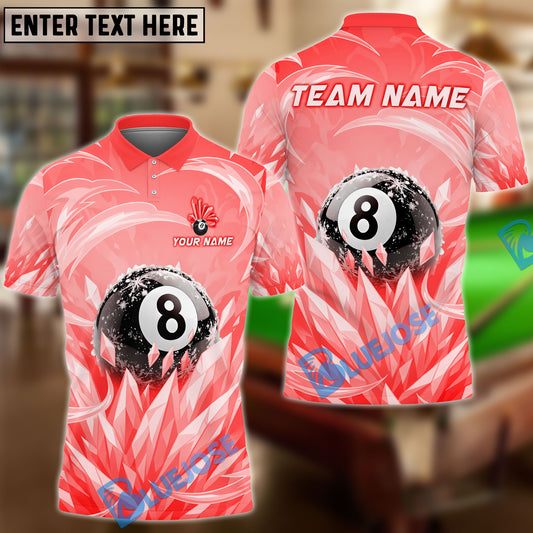 BlueJose Billiards 8 Ball Ice Frozen Magic Personalized Name Shirt (4 Colors)