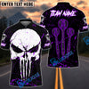 BlueJose Darts Triple Arrow Punisher Skull Personalized Name, Team Name Shirt (4 Colors)