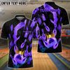 BlueJose Bowling And Pins Crowned King Customized Name 3D Shirt (6 Colors)