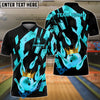 BlueJose Bowling And Pins Crowned King Customized Name 3D Shirt (6 Colors)