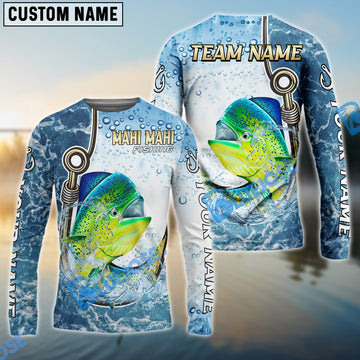 Bluejose Mahi-mahi Fishing Golden Hook Graphic Sport Custom Name & Team Name 3D Shirts