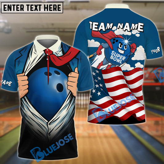 BlueJose Bowling Super Bowl Ball Personalized Name, Team Name Unisex Shirt