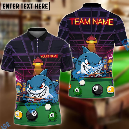 BlueJose Billiards Ball 8 Funny Pool Shark 2 Personalized Name, Team Name Unisex Shirt