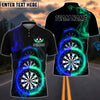 BlueJose Darts Triple Double Flame Dartboard Customized Name, Team Name 3D Shirt (4 Colors)