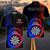 BlueJose Darts Triple Double Flame Dartboard Customized Name, Team Name 3D Shirt (4 Colors)
