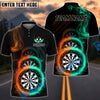 BlueJose Darts Triple Double Flame Dartboard Customized Name, Team Name 3D Shirt (4 Colors)