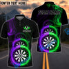 BlueJose Darts Triple Double Flame Dartboard Customized Name, Team Name 3D Shirt (4 Colors)