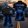 BlueJose Darts Golden 180 Target Strike Design Customized Name, Team Name 3D Shirt (4 Colors)