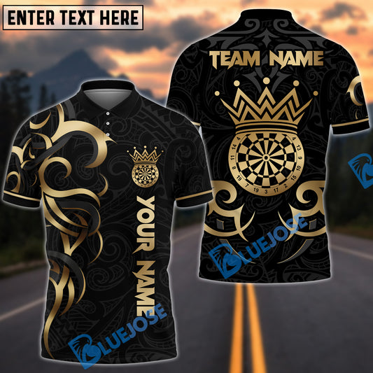 BlueJose Darts Royal King Customized Name, Team Name 3D Shirt (4 Colors)