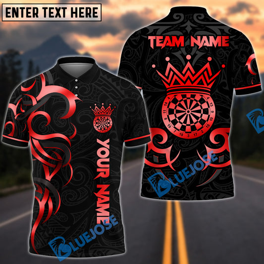 BlueJose Darts Royal King Customized Name, Team Name 3D Shirt (4 Colors)