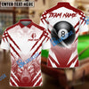 BlueJose Billiards 8-Ball Wolf Pattern Personalized Name Shirt (4 Colors)