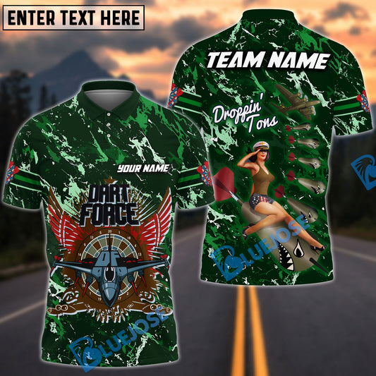 BlueJose Darts Dart Force Army Customized Name, Team Name 3D Shirt (4 Colors)