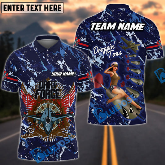 BlueJose Darts Dart Force Army Customized Name, Team Name 3D Shirt (4 Colors)