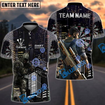 BlueJose Darts Urban Sniper Customized Name, Team Name 3D Shirt (4 Colors)