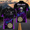 BlueJose Darts Skull And Roses Customized Name, Team Name 3D Shirt (4 Colors)