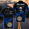 BlueJose Darts Skull And Roses Customized Name, Team Name 3D Shirt (4 Colors)