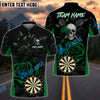 BlueJose Darts Skull And Roses Customized Name, Team Name 3D Shirt (4 Colors)