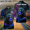 BlueJose Bowling And Pins Fierce Gorilla Customized Name, Team Name 3D Shirt (4 Colors)