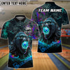 BlueJose Bowling And Pins Fierce Gorilla Customized Name, Team Name 3D Shirt (4 Colors)