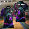 BlueJose Bowling And Pins Fierce Gorilla Customized Name, Team Name 3D Shirt (4 Colors)