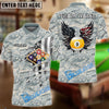 BlueJose Billiards 9-Ball Camo American Wings Personalized Name Shirt (4 Colors)