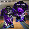 BlueJose Bowling And Pins Flame Skull Strike Customized Name, Team Name 3D Shirt (4 Colors)