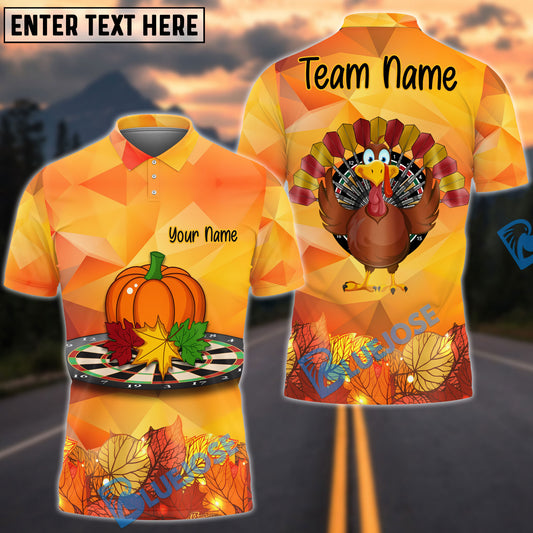 BlueJose Darts Thanksgiving Turkey Personalized Name, Team Name 3D Shirt