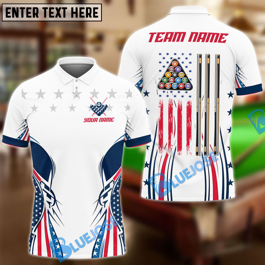 BlueJose Billiards 8-Ball USA New Season Concept Personalized Name, Team Name Unisex Shirt