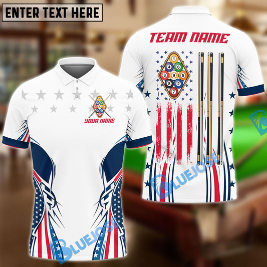 BlueJose Billiards 9-Ball USA New Season Concept Personalized Name, Team Name Unisex Shirt