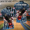 BlueJose Bowling And Pins Eagles Army Flag Camo Multicolor Customized Name 3D Shirt (4 Colors)