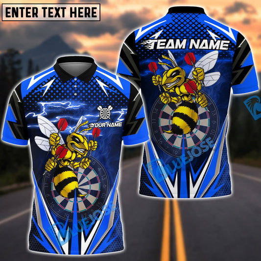 BlueJose Darts Yellow Hornet Power Customized Name, Team Name 3D Shirt (4 Colors)