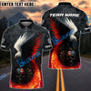 BlueJose Darts Fire Eagle American Flag Skull Customized Name, Team Name 3D Shirt (4 Colors)