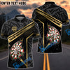 BlueJose Darts Gold Strike Line Design Customized Name, Team Name 3D Shirt (4 Colors)