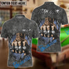 BlueJose Billiards 8-Ball Punch Ring Washed Pattern Personalized Name, Team Name Unisex Shirt (4 Colors)
