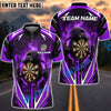 BlueJose Darts Flaming Dartboard Champion Customized Name, Team Name 3D Shirt (4 Colors)