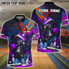 BlueJose Bowling And Pins Street Wolf Graffiti Urban Style Customized Name, Team Name 3D Shirt (4 Colors)