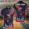 BlueJose Bowling And Pins Street Wolf Graffiti Urban Style Customized Name, Team Name 3D Shirt (4 Colors)