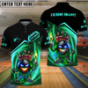 BlueJose Bowling And Pins Crown Flame Black Gold Lightning Customized Name, Team Name 3D Shirt (4 Colors)