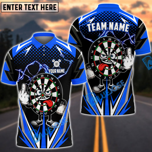 BlueJose Darts Funny Dartboard Lightning Customized Name, Team Name 3D Shirt (4 Colors)