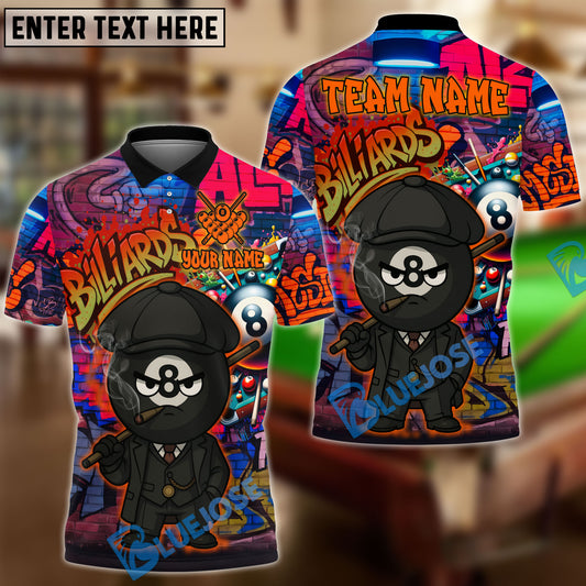 BlueJose Billiards 8 Ball Graffiti By The Order Of Peaky B Personalized Name, Team Name Unisex Shirt (4 Colors)