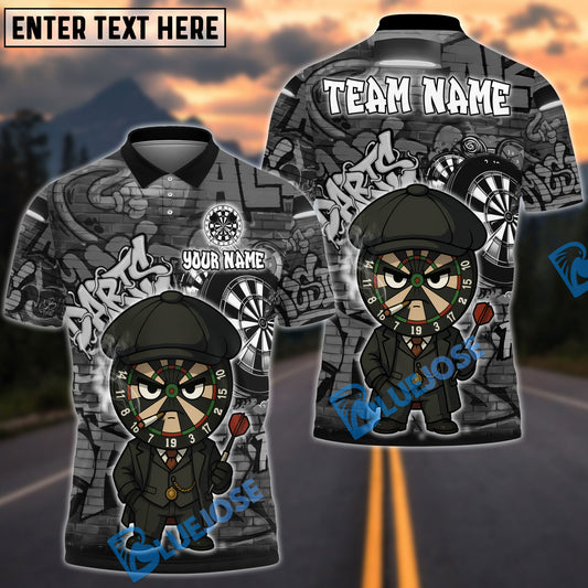 BlueJose Darts Graffiti By The Order Of Peaky B Personalized Name, Team Name Unisex Shirt (4 Colors)