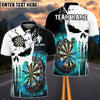 BlueJose Darts Punished Skull Flame Personalized Shirt (4 Colors)