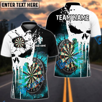 BlueJose Darts Punished Skull Flame Personalized Shirt (4 Colors)