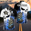 BlueJose Darts Punished Skull Flame Personalized Shirt (4 Colors)