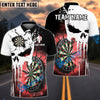 BlueJose Darts Punished Skull Flame Personalized Shirt (4 Colors)