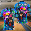 BlueJose Bowling And Pins Hip Hop Fox Never Give Up Customized Name, Team Name 3D Shirt (4 Colors)