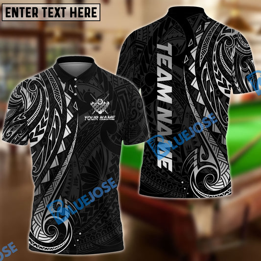 BlueJose Billiards 8 Ball Maori Gold Personalized Name, Team Name Unisex Shirt (4 Colors)