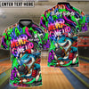 BlueJose Bowling And Pins Graffiti Hip Hop Shark Never Give Up Customized Name, Team Name 3D Shirt (4 Colors)