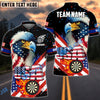 BlueJose Darts Eagle Flag Star Customized Name, Team Name 3D Shirt (4 Colors)